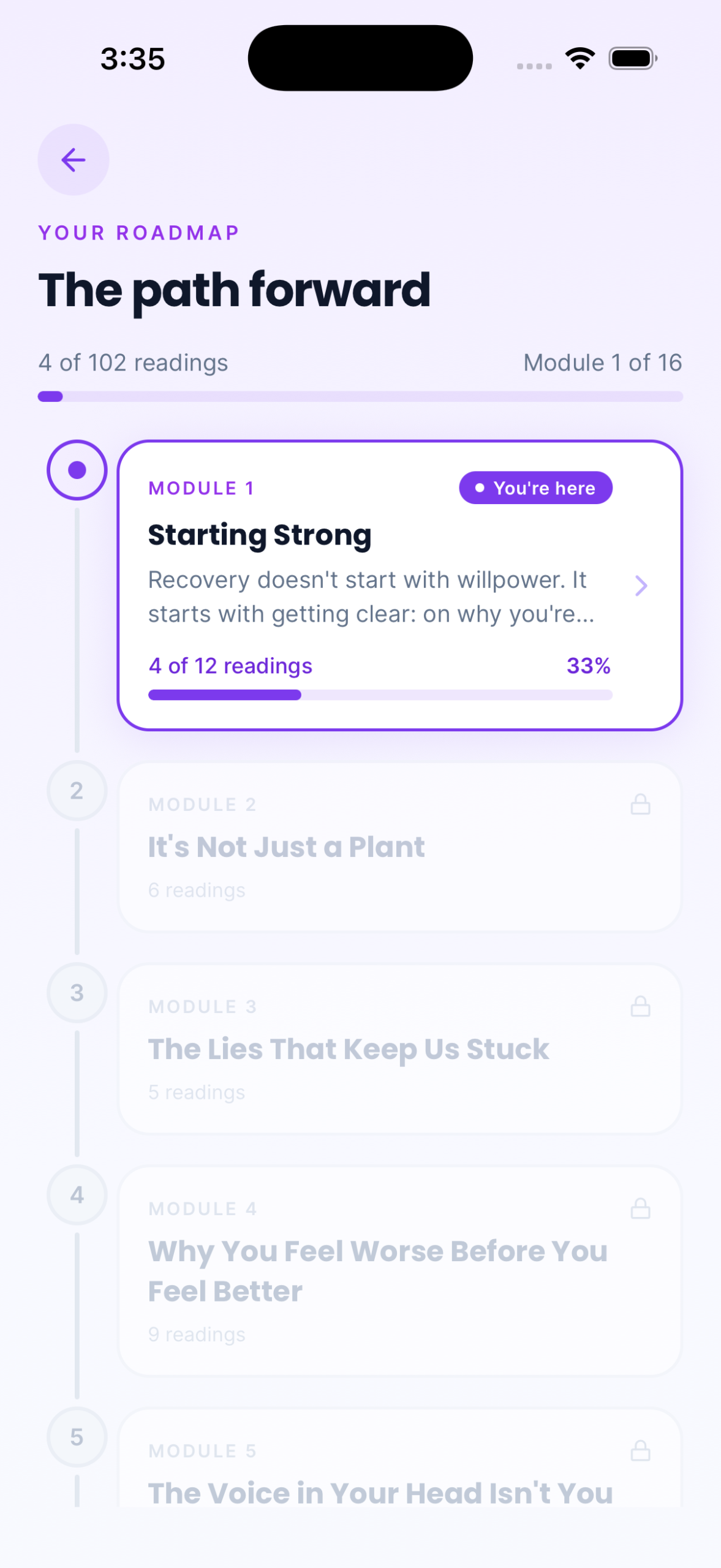 K-Free recovery roadmap